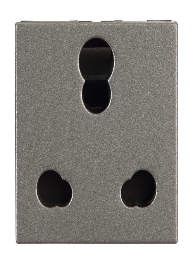 Legrand Arteor Indian Standard Socket, 6/16A (Magnesium, Pack of 1) - Image 1